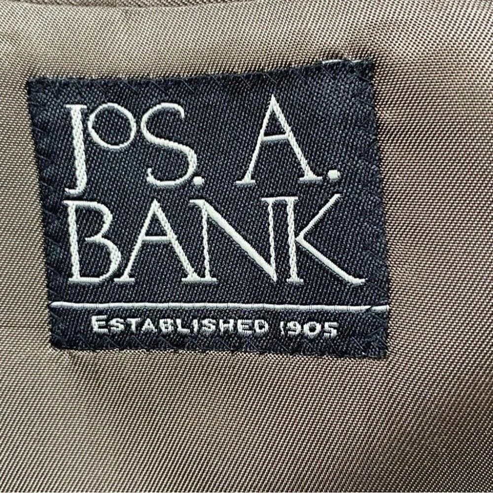 Jos. A. Bank Wool Blazer Men’s 42R Light Brown Blue Plaid Two Button Lined